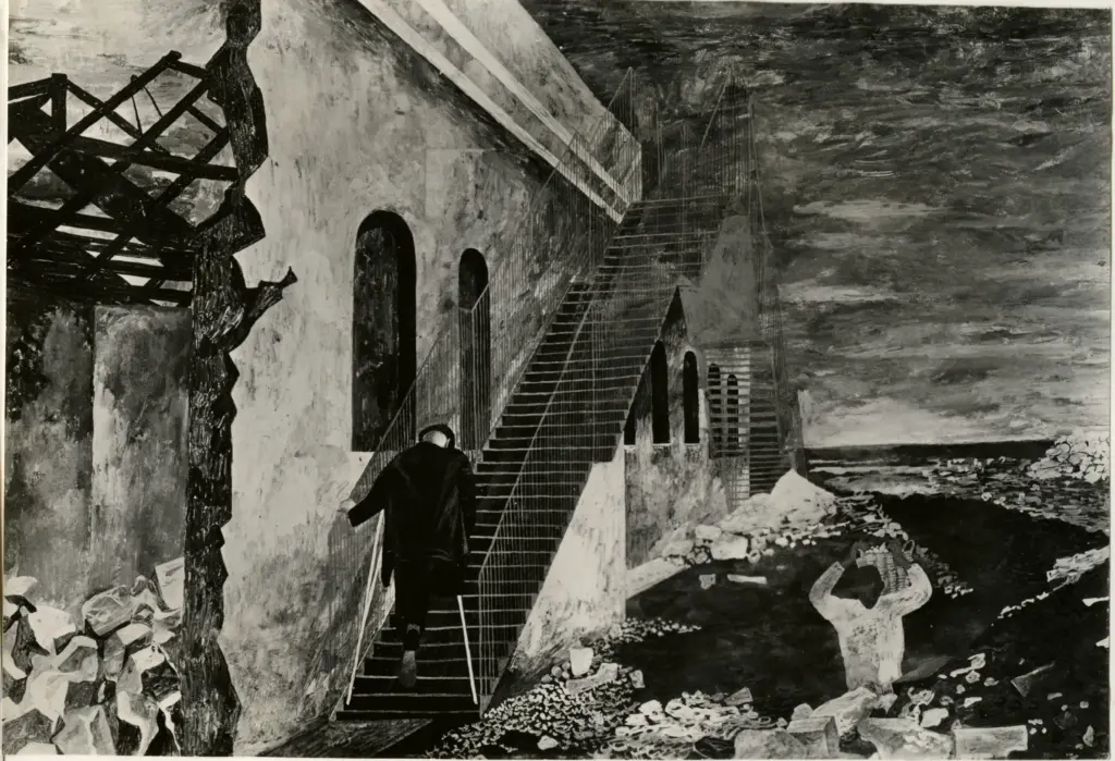 Anonimo , Shahn, Ben - sec. XX - La scala rosa