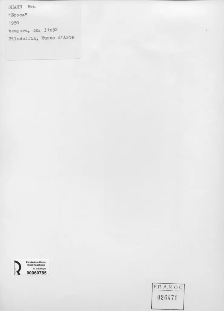Anonimo , Shahn, Ben - sec. XX - Epoca , retro