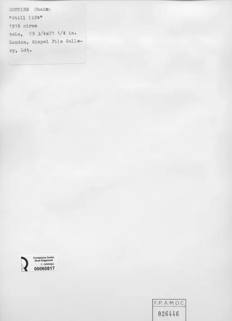 Anonimo , Soutine, Chaim - sec. XX , retro