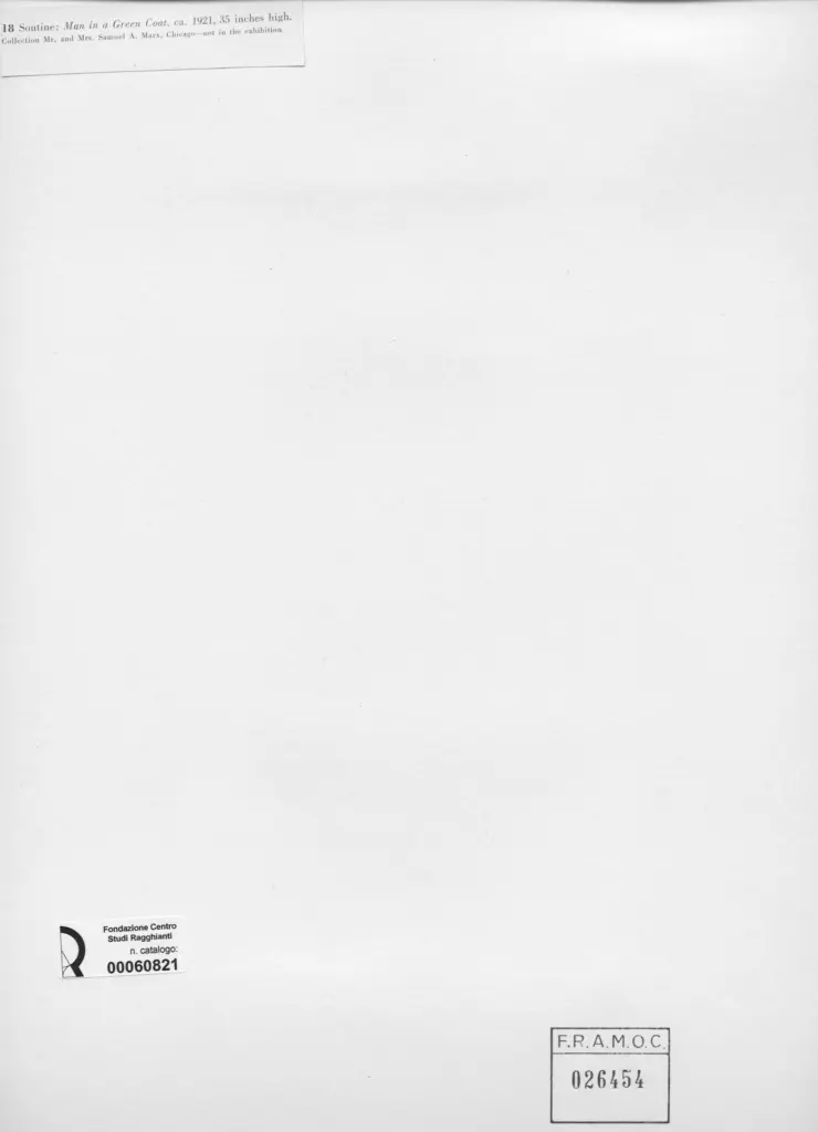 Anonimo , Soutine, Chaim - sec. XX , retro