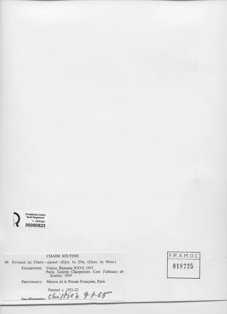 Anonimo , Soutine, Chaim - sec. XX , retro