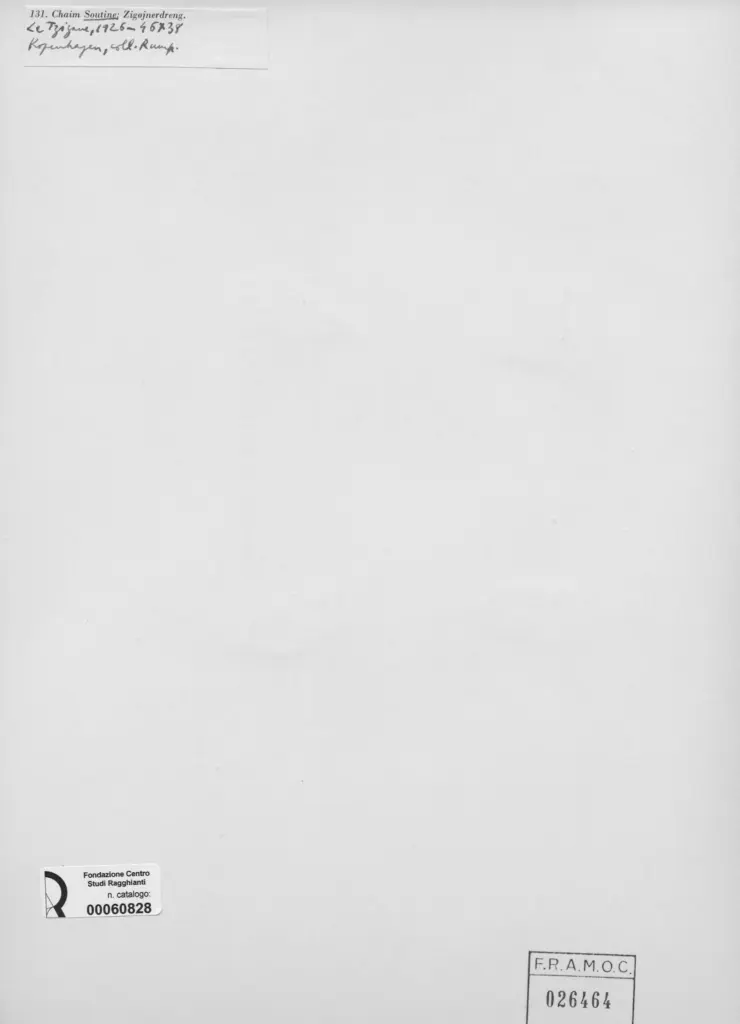 Anonimo , Soutine, Chaim - sec. XX , retro