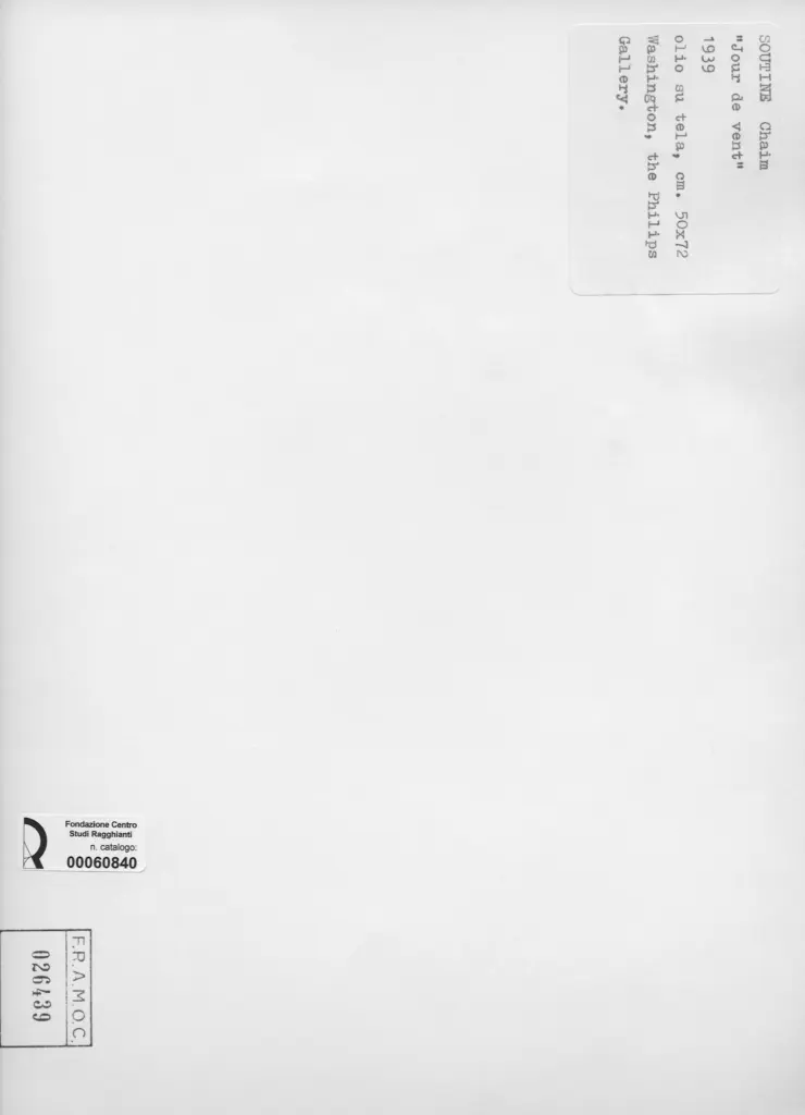 Anonimo , Soutine, Chaim - sec. XX - Jour de vent , retro