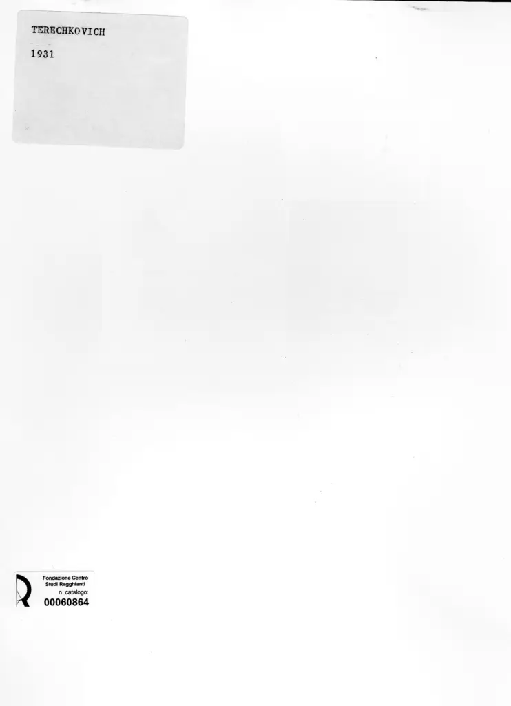 Terechkovitch, Constantin sec. XX , retro