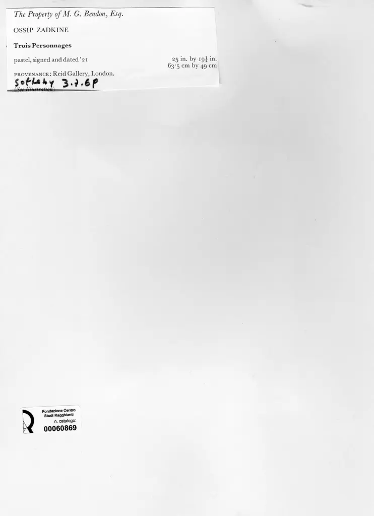 Zadkine, Ossip - sec. XX , retro