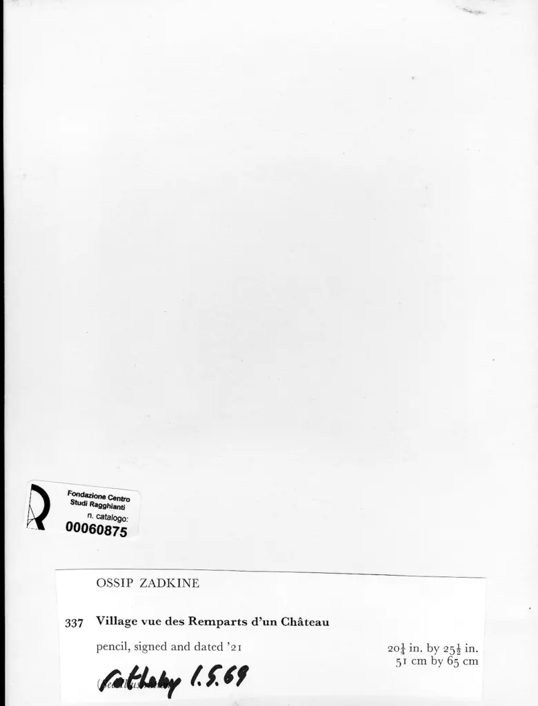 Zadkine, Ossip - sec. XX , retro