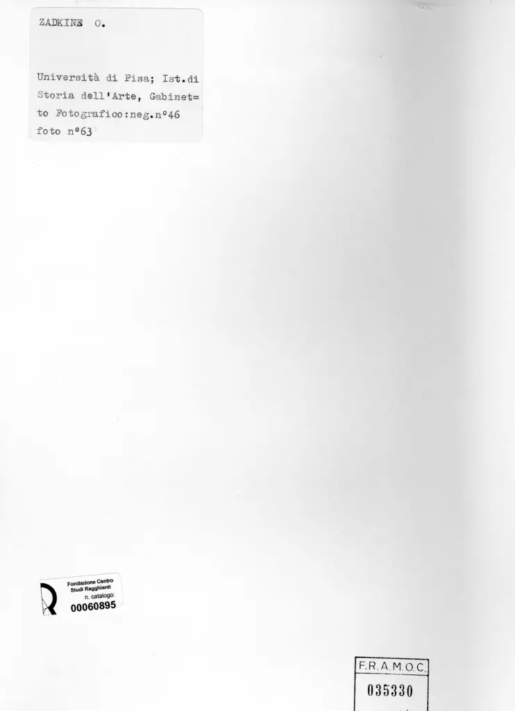 Anonimo , Zadkine, Ossip - sec. XX - Figura , retro