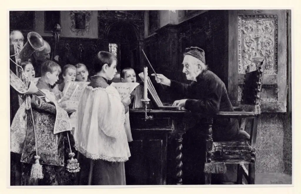 Anonimo , Gallegos Y Arnosa, Jos&egrave; - sec. XIX - The Rehearsal , fronte