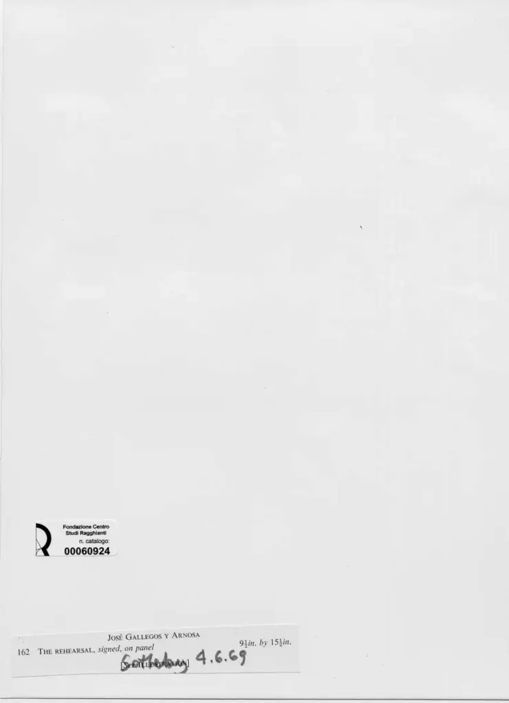 Anonimo , Gallegos Y Arnosa, Jos&egrave; - sec. XIX - The Rehearsal , retro