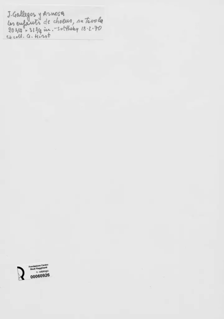 Anonimo , Gallegos Y Arnosa, Jos&egrave; - sec. XIX/ XX - Les enfants de choeur , retro