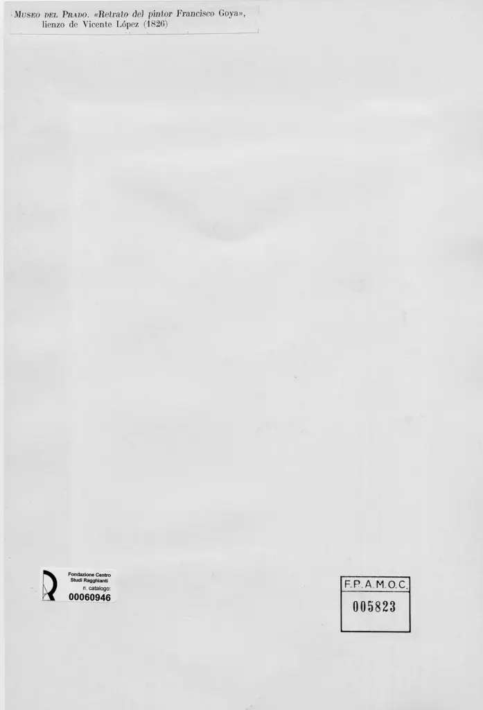 Anonimo , Lopez, Vicente - sec. XIX - Retrato del pintor Francisco Goya , retro