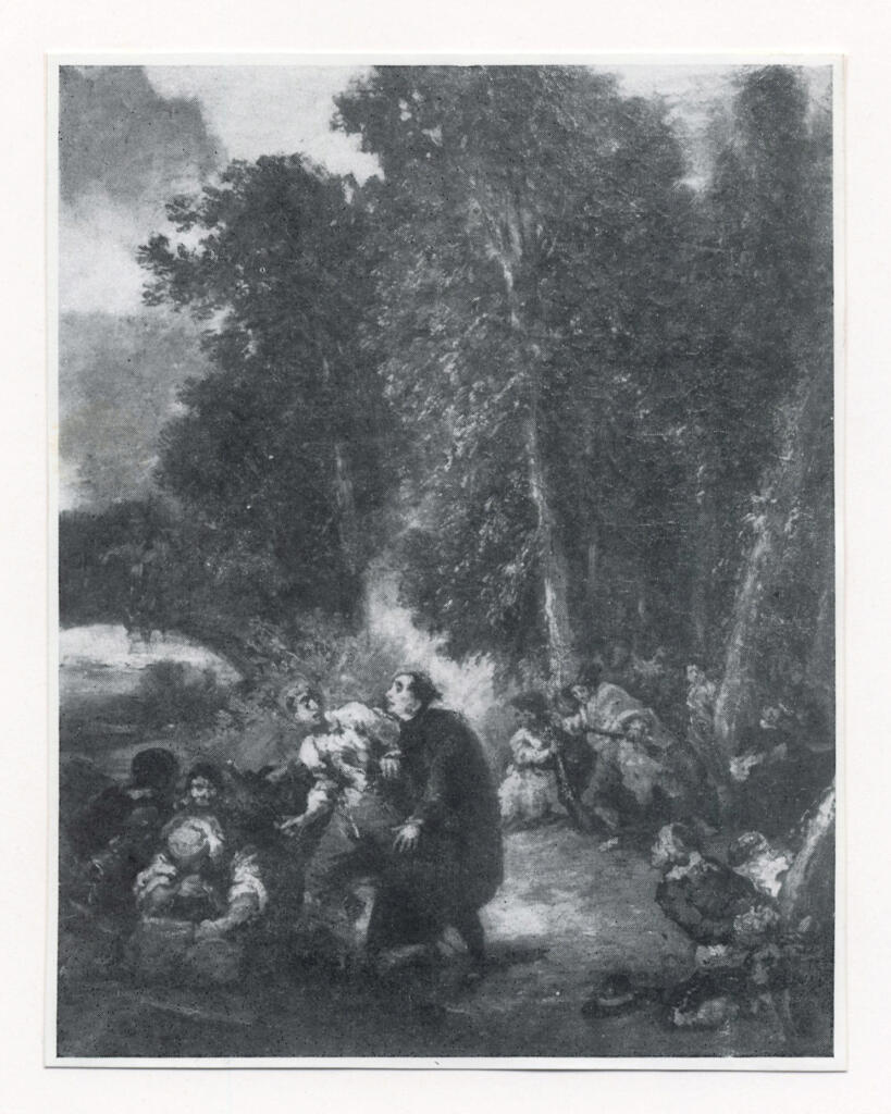 Anonimo , Lucas Y Padilla, Eugénio - sec. XIX - Scena nel bosco , fronte