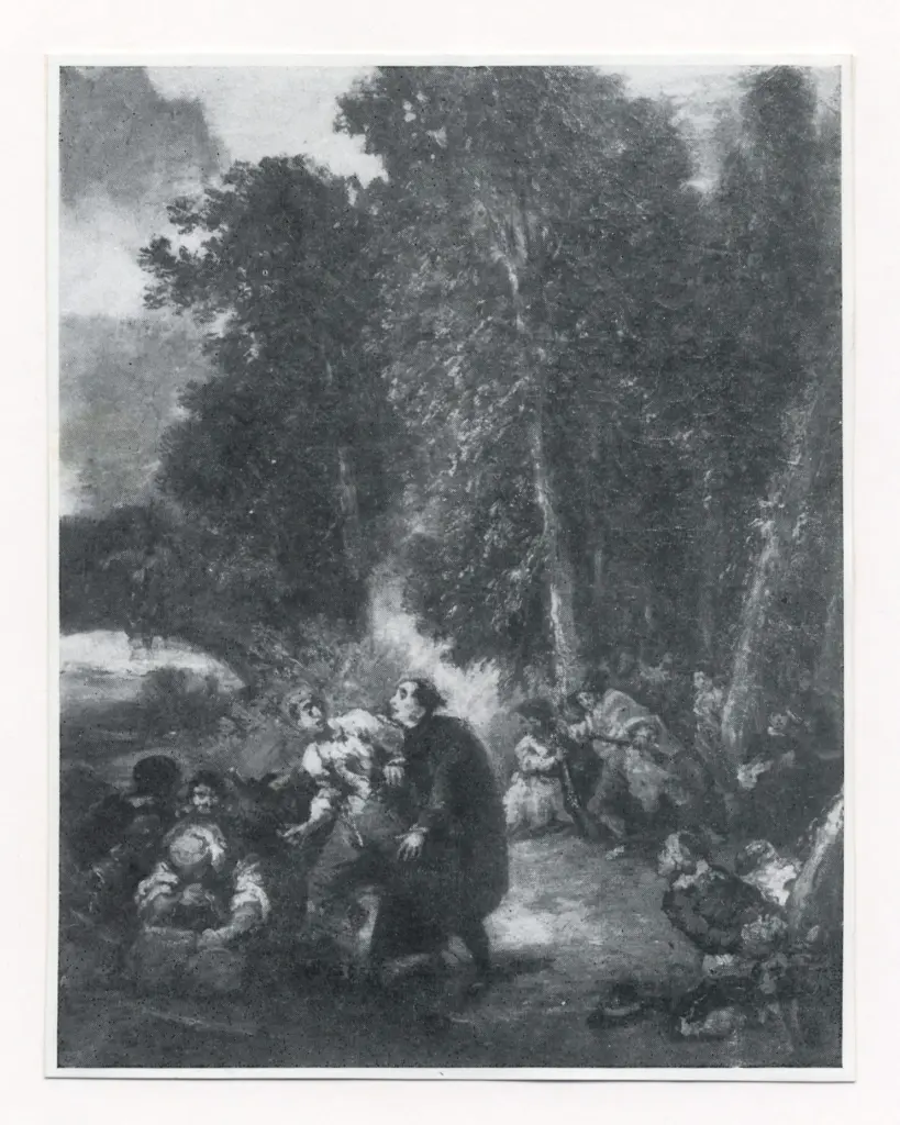 Anonimo , Lucas Y Padilla, Eug&eacute;nio - sec. XIX - Scena nel bosco , fronte