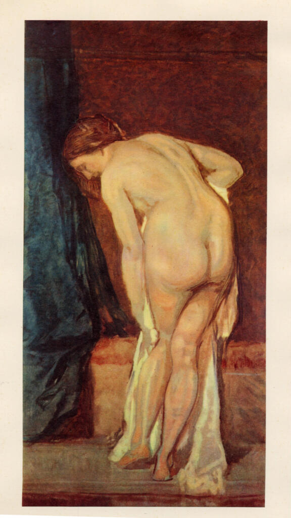 Anonimo , Rosales, E. - sec. XIX - Desnudo de Espaldas , fronte
