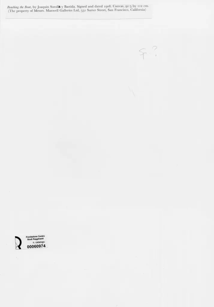 Anonimo , Sorolla Y Bastida, Joaquin - sec. XX - Beaching the Boat , retro