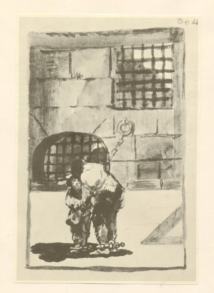 Anonimo , de Goya Y Lucientes, Francisco José - sec. XIX - Uomini in catene , fronte