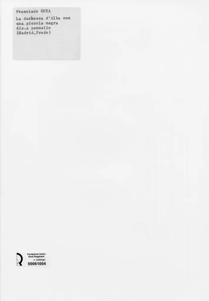 Anonimo , de Goya Y Lucientes, Francisco Jos&eacute; - sec. XIX - La duchessa d'Alba con una piccola negra , retro