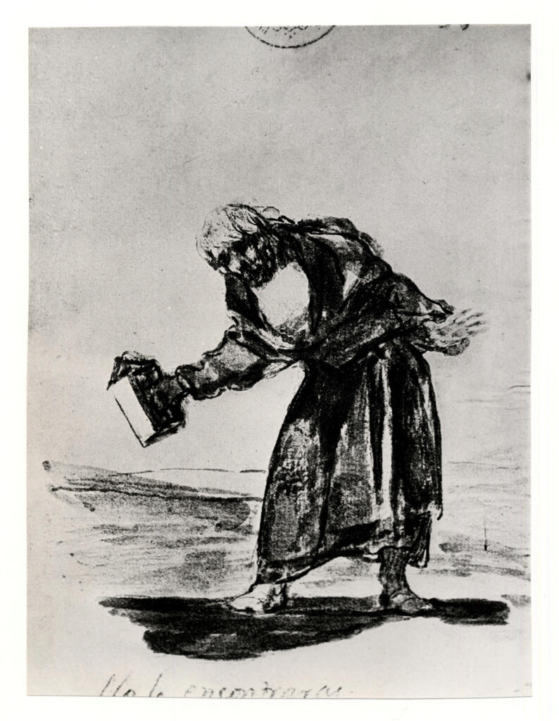Anonimo , de Goya Y Lucientes, Francisco José - sec. XIX - Diogene che cerca un uomo (Non lo incontrerai) , fronte