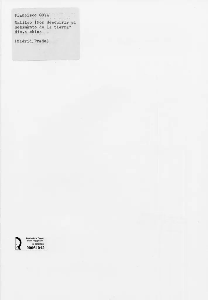 Anonimo , de Goya Y Lucientes, Francisco Jos&eacute; - sec. XIX - Galileo (Por descubrir el mobimiento de la tierra) , retro