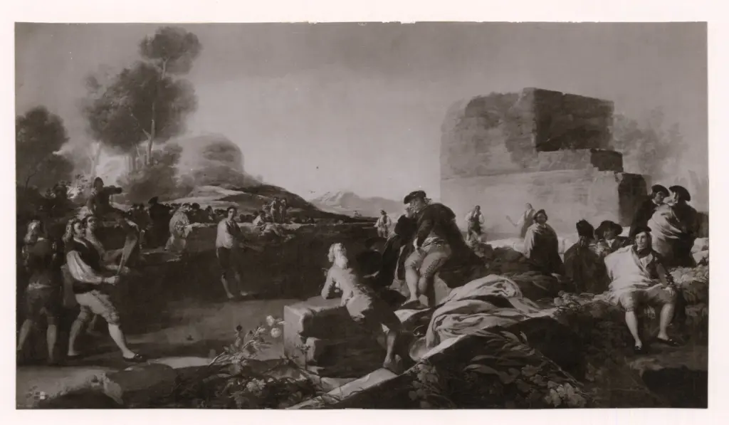 Anonimo , de Goya Y Lucientes, Francisco José - sec. XVIII - Il gioco della pelota , fronte