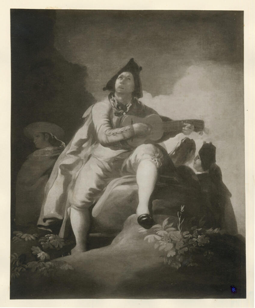 Anonimo , de Goya Y Lucientes, Francisco José - sec. XVIII - El majo de la guitarra , fronte
