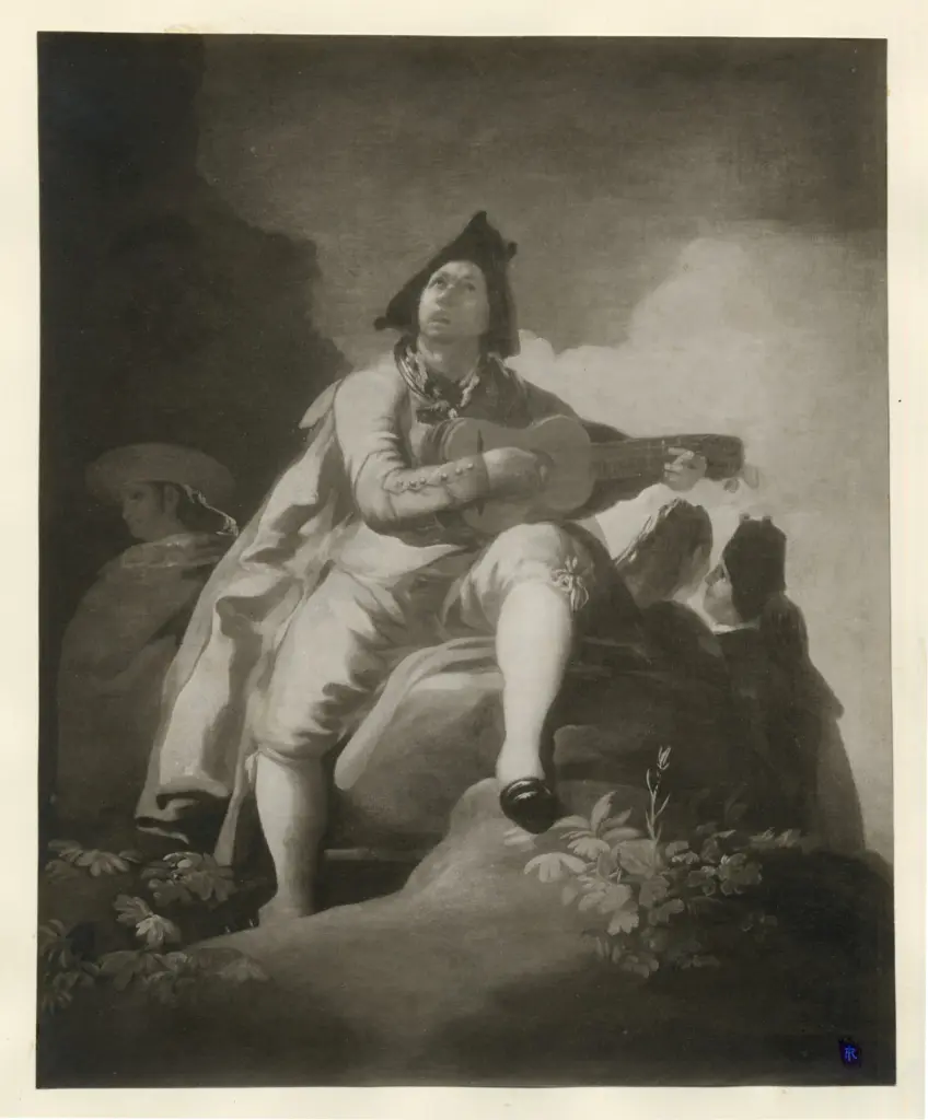 Anonimo , de Goya Y Lucientes, Francisco Jos&eacute; - sec. XVIII - El majo de la guitarra , fronte