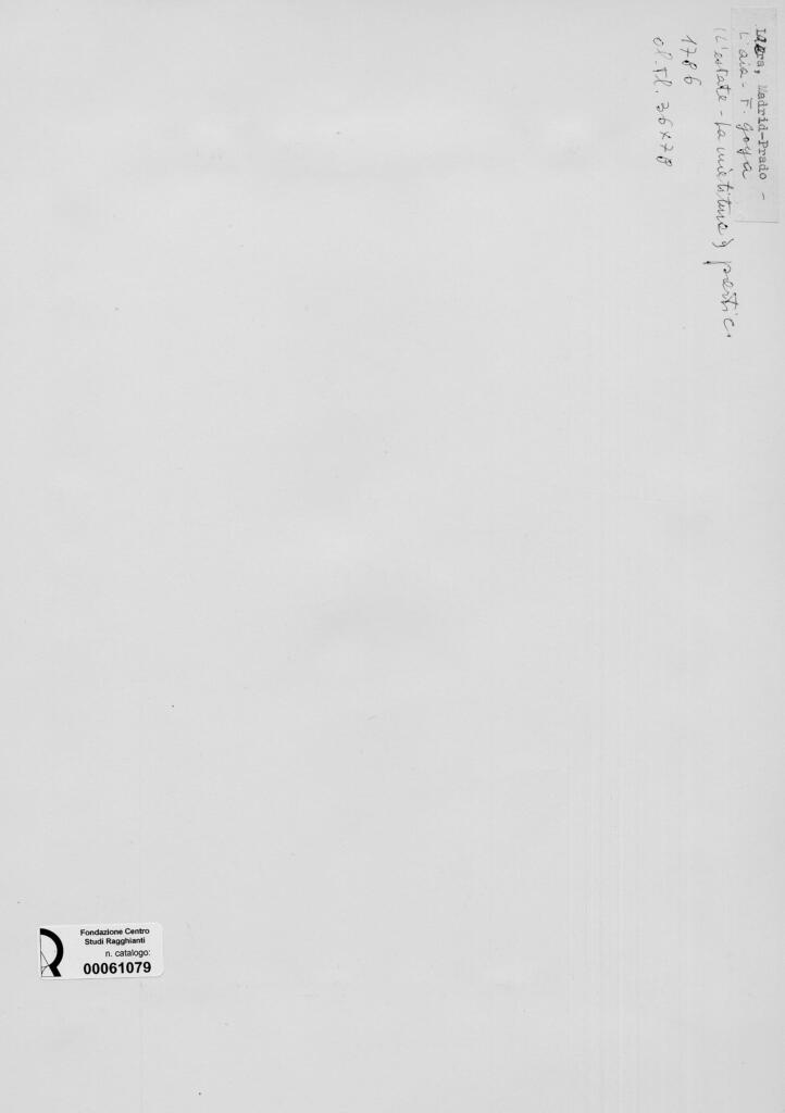 Anonimo , de Goya Y Lucientes, Francisco Jose - sec. XVIII - L'aia (particolare) , retro