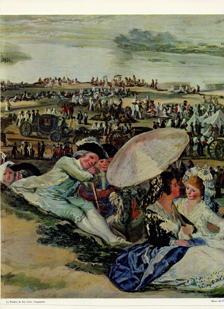 Anonimo , de Goya Y Lucientes, Francisco Jose - sec. XVIII - La prateria di san Isidro (particolare) , fronte