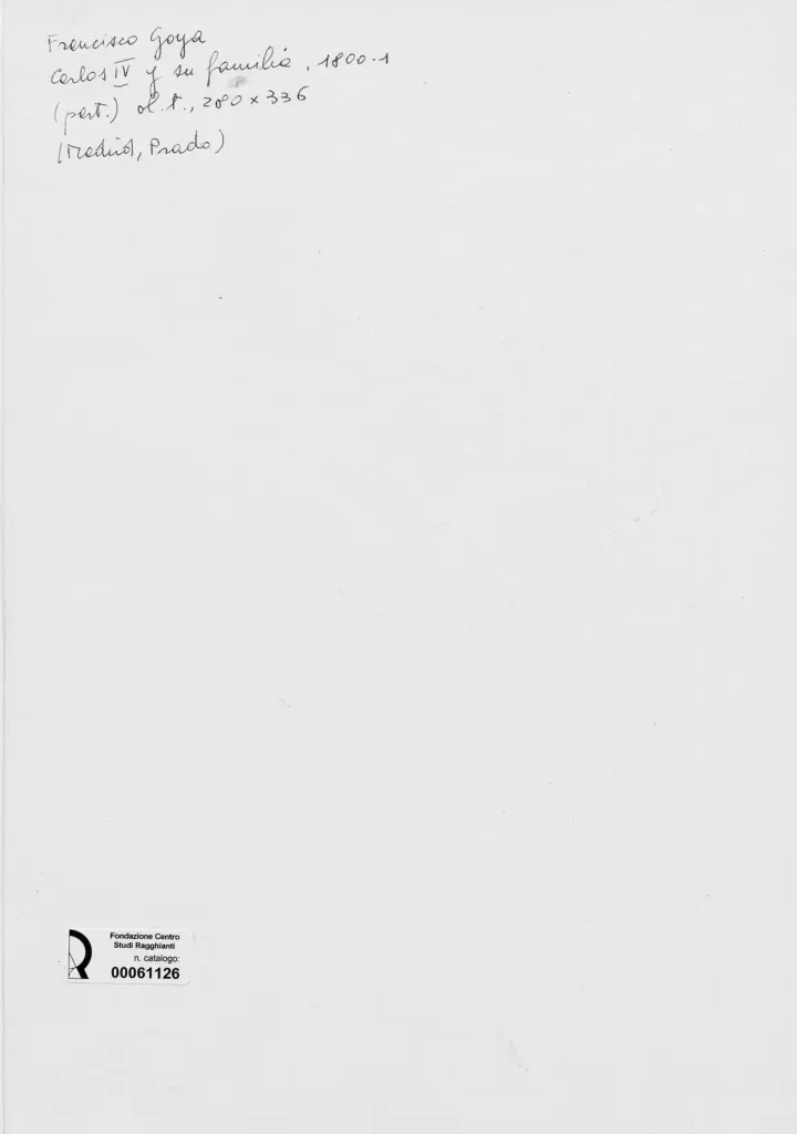 Anonimo , de Goya Y Lucientes, Francisco Jose - sec. XIX - Carlos IV y su Familia (particolare) , retro