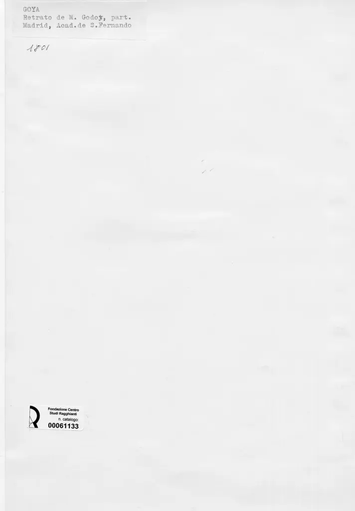 Anonimo , de Goya Y Lucientes, Francisco Jos&eacute; - sec. XIX - Retrato de M. Godoy (particolare) , retro