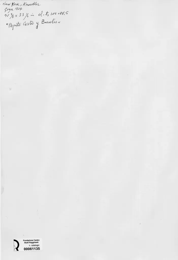Anonimo , de Goya Y Lucientes, Francisco Jose - sec. XIX - Pepito Costa y Bonelis , retro