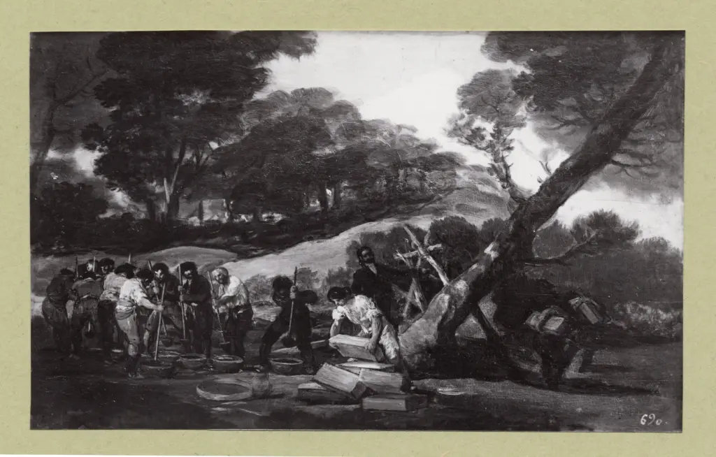 Anonimo , de Goya Y Lucientes, Francisco Jose - sec. XIX - Fabbricazione della Polvere , fronte