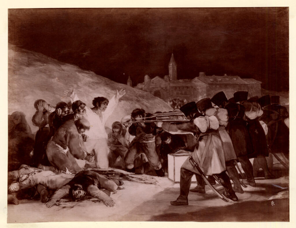 Anonimo , de Goya Y Lucientes, Francisco Jose - sec. XIX - Fucilazione alla Montaña del Principe Pio , fronte