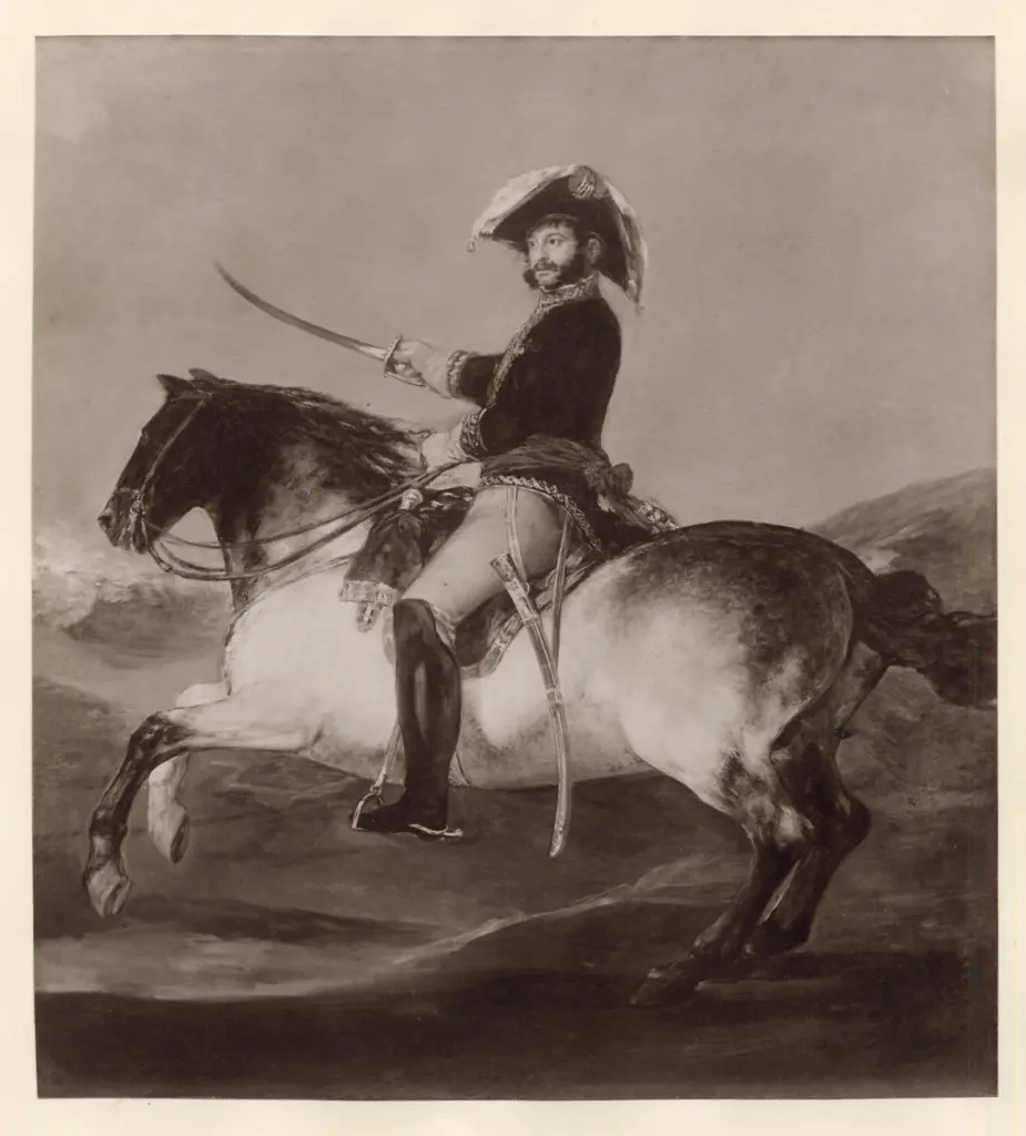 Anonimo , de Goya Y Lucientes, Francisco Jose - sec. XIX - Il generale Jos&eacute; Rebolledo de Palafox y Melci a cavallo , fronte