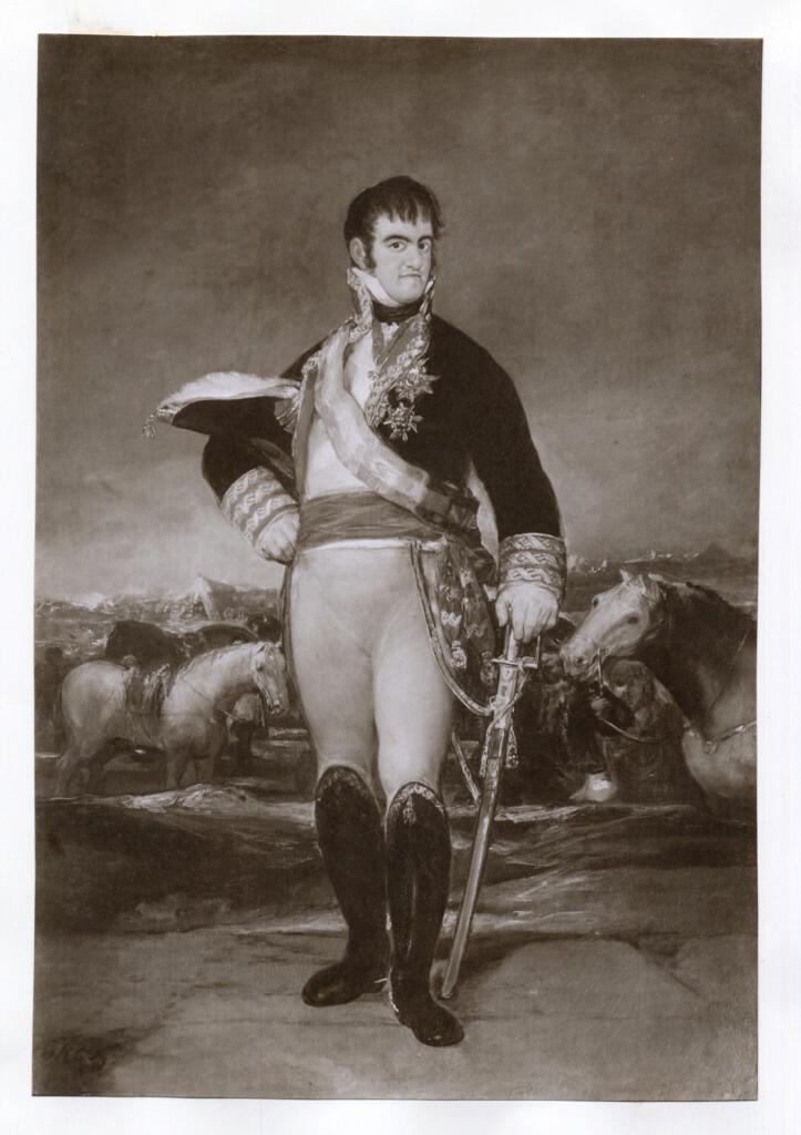 de Goya, Francisco , Fernando VII in uniforme da generalissimo