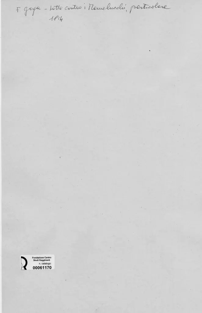 Anonimo , de Goya Y Lucientes, Francisco Jose - sec. XIX - Lotta contro i Mamelucchi (particolare) , retro