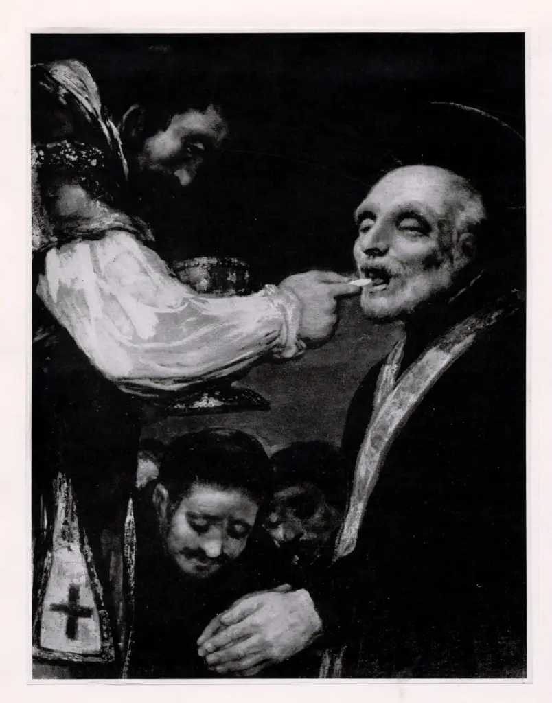 Anonimo , de Goya Y Lucientes, Francisco Jose - sec. XIX - La ultima comunion de San Jos&eacute; de Calasanz , fronte
