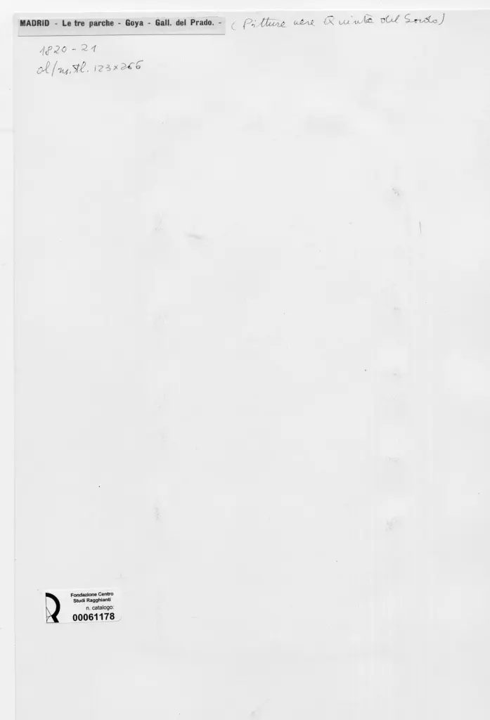 Anonimo , de Goya Y Lucientes, Francisco Jose - sec. XIX - Le tre parche , retro