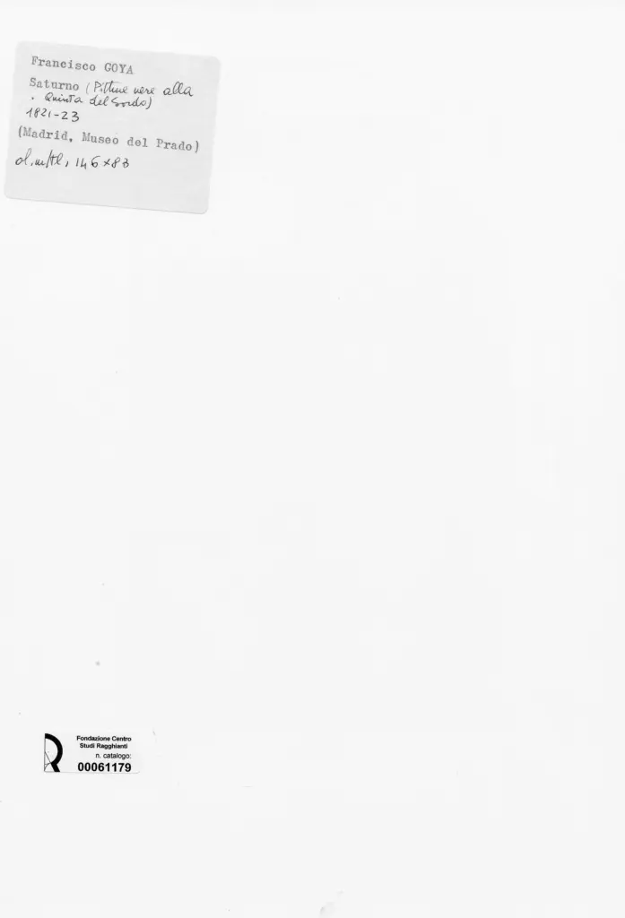 Anonimo , de Goya Y Lucientes, Francisco Jose - sec. XIX - Saturno , retro