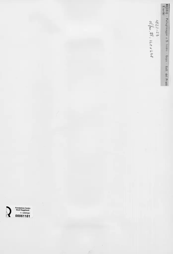 Anonimo , de Goya Y Lucientes, Francisco Jose - sec. XIX - Pellegrinaggio a S. Isidro , retro