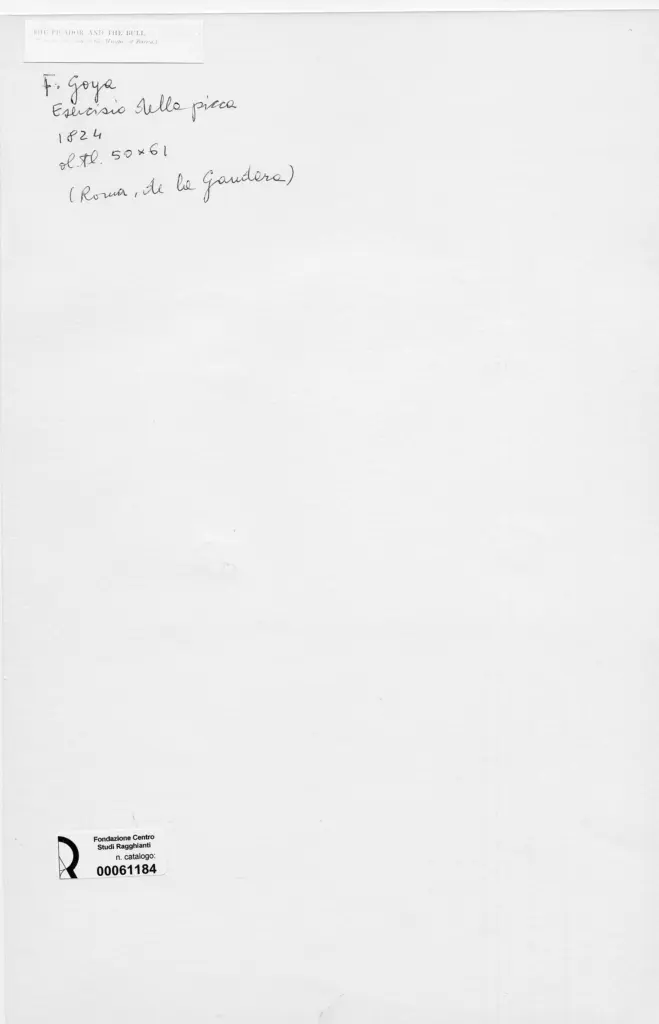 Anonimo , de Goya Y Lucientes, Francisco Jose - sec. XIX - Esercizio della picca , retro