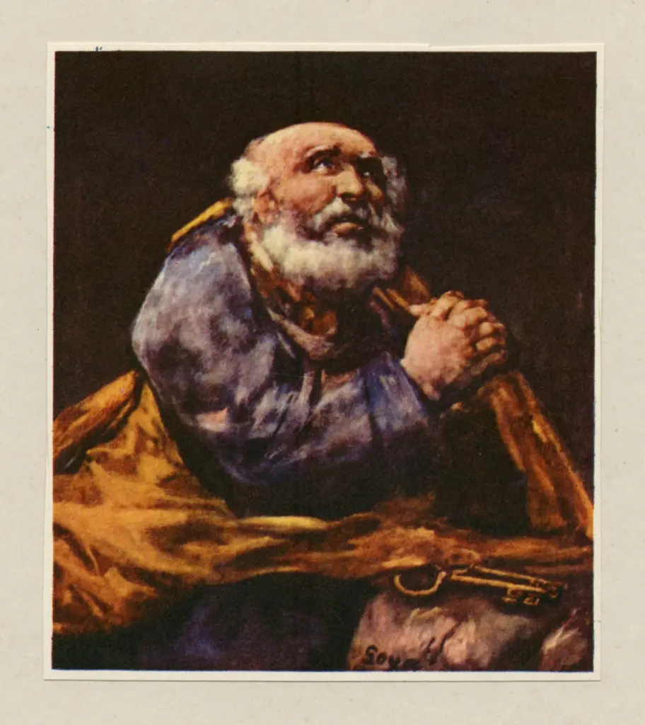 Anonimo , de Goya Y Lucientes, Francisco Jose - sec. XIX - San Pietro pentito , fronte