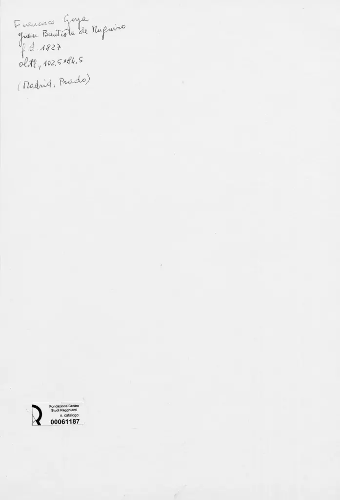 Anonimo , de Goya Y Lucientes, Francisco Jose - sec. XIX - Don Juan Bautista de Maguiro , retro