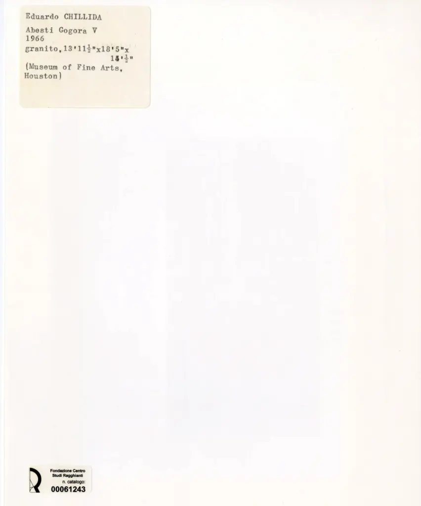 Chillida, Eduardo , retro