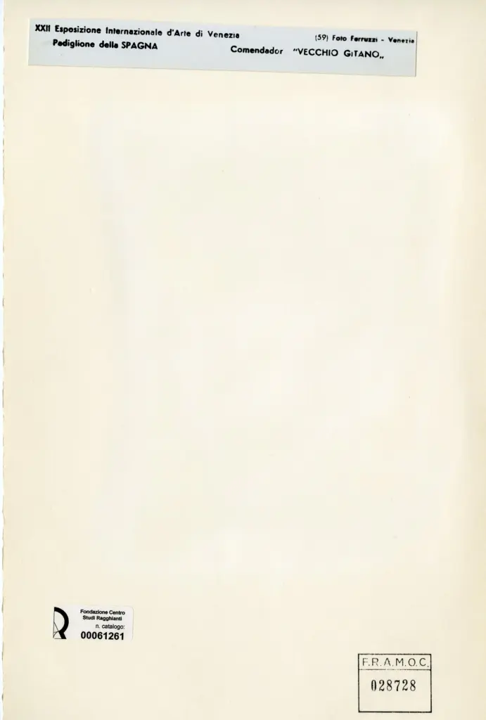 Fotografia Ferruzzi , Commendador, Enrique - sec. XX - Vecchio gitano , retro