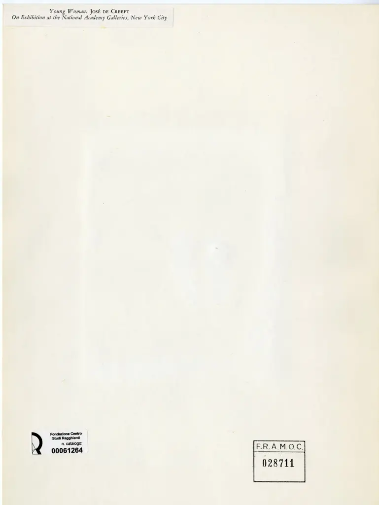 Anonimo , Creeft, Jos&eacute; - sec. XX - Young woman , retro