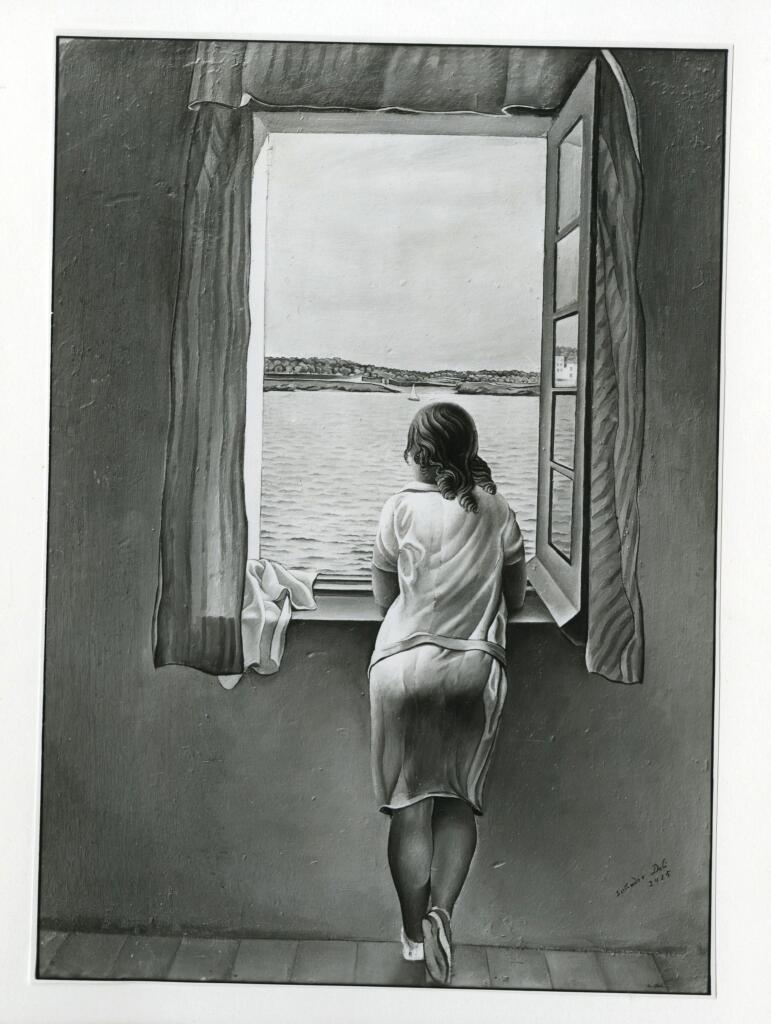 Anonimo , Dali', Salvador - sec. XX - Donna alla finestra , fronte