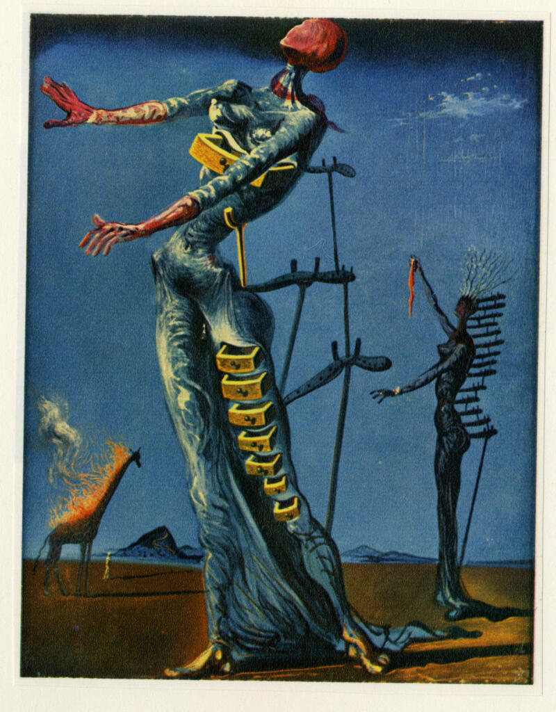 Anonimo , Dali', Salvador - sec. XX - La giraffa che brucia , fronte