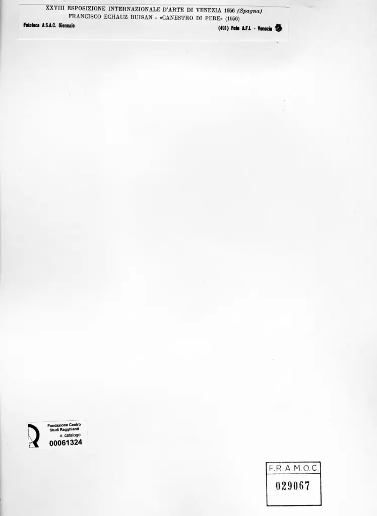 A.F.I. Agenzia Fotografica Industriale , Echuaz Buisan, Francisco - sec. XX - Canestro di pere , retro