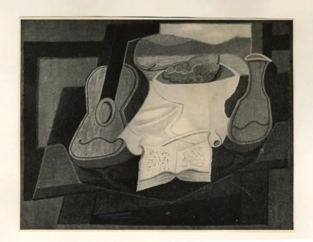 Anonimo , Gris, Juan - sec. XX - Chitarra sul tavolo , fronte